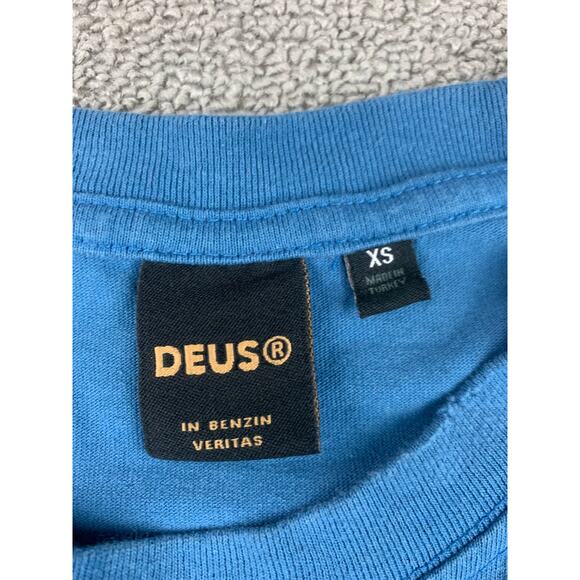 Deus Ex Machina Men's XS Blue Pocket Crew Neck T-Shirt - Picture 3 of 13